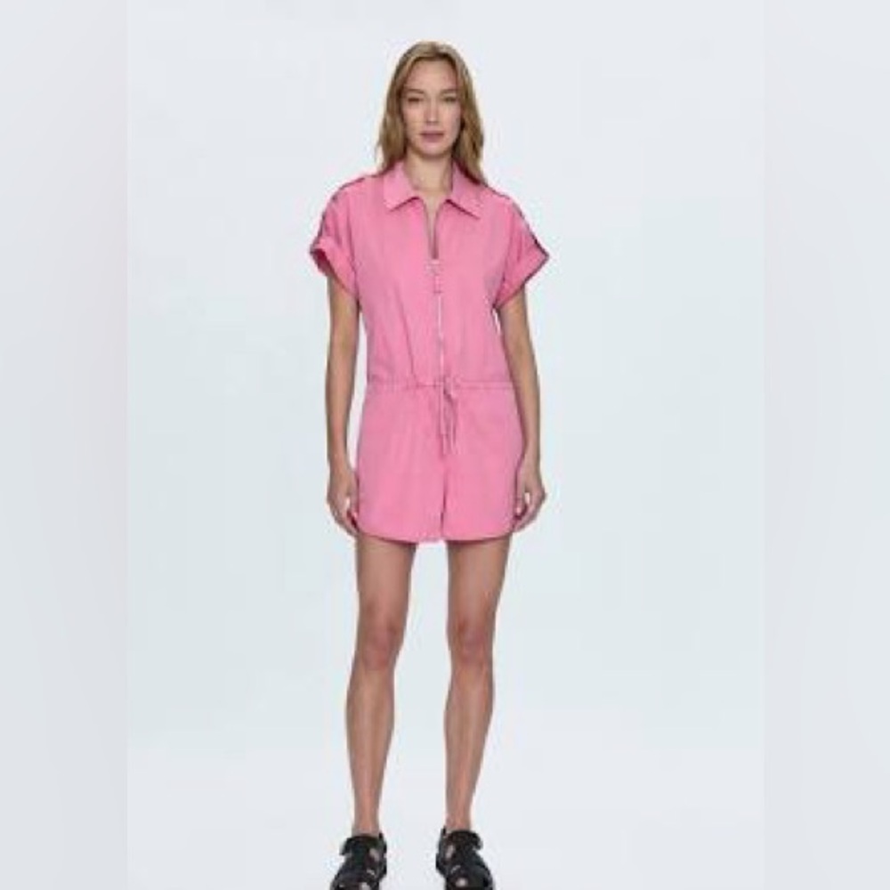 Pistola Pink Short Sleeve Jumpsuit